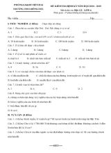 Đề kiểm tra định kỳ năm học 2014  2015 môn kiểm tra địa lí - Lớp 6 thời gian 45 phút (không kể thời gian phát đề)
